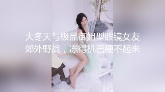 大冬天与极品御姐型眼镜女友郊外野战，冻得机巴硬不起来