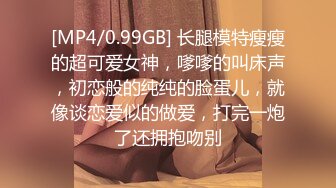 [MP4/0.99GB] 长腿模特瘦瘦的超可爱女神，嗲嗲的叫床声，初恋般的纯纯的脸蛋儿，就像谈恋爱似的做爱，打完一炮了还拥抱吻别