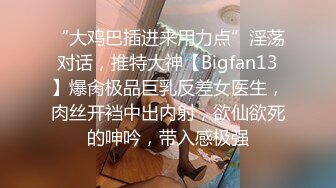 “大鸡巴插进来用力点”淫荡对话，推特大神【Bigfan13】爆肏极品巨乳反差女医生，肉丝开裆中出内射，欲仙欲死的呻吟，带入感极强