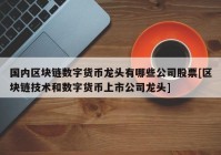 国内区块链数字货币龙头有哪些公司股票[区块链技术和数字货币上市公司龙头]